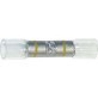 Visa Seal™ - Butt Connector, Crystal Clear Insulation, 12 to 10 AWG, Clear with Yellow Stripe (Pack of 25)