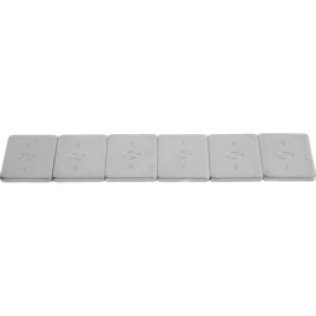 Low Profile Steel Adhesive Wheel Weight, Powder Coated, 1/4oz Segments, 12 Segments/Strip, 3oz Total Strip Weight, Gray (Pack of 48)