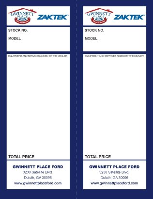 Gwinnett Place Ford Addendum Tag