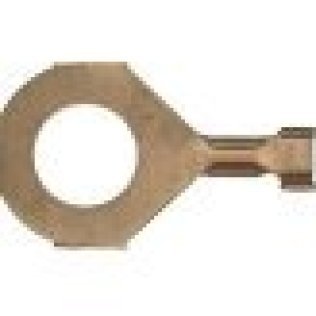 Ring Tongue Terminal, Non Insulated, 16 to 14 AWG, 3/8" Stud Size (Pack of 25)