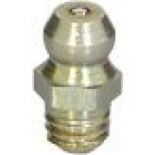 Ball Check Grease Fitting, Metric, Straight, Hardened Steel, M6-1 Thread, 7/16" Length (Pack of 50)