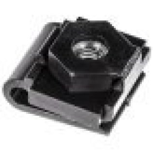 U-Nut with Metal Insert Nut for Subaru 2008+, Nylon, Black, M5-0.8 Thread Size, 0-3mm Panel Range (Pack of 10)