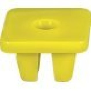 Screw Grommet for Subaru, Nylon, Yellow, M4.8 Screw Size, 14 x 14mm Head, 7mm Stem Length (Pack of 25)