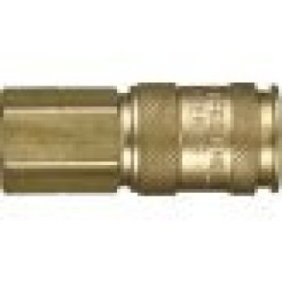 Dixon - Heavy-Duty Quick Disconnect Coupler, Brass, High Flow, Female NPTF, 1/4" Body Size, 3/8-18 Thread Size (Pack of 1)