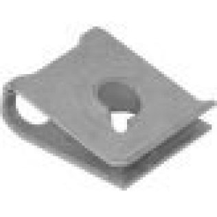 BumperWheel Apron U-Nut, 2.0-3.5mm Panel Range, M5 Scrw Size, 14.5mm Length, 11mm Width, 8mm Center of Hole to Edge, Zinc Finish (Pack of 50)