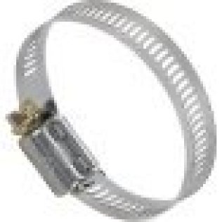 Hose Clamp with Hardened Carbon Steel Hex Head Screw, 301 Stainless Steel, #6, 7/16 to 25/32" Clamp ID, 1/2" Width (Pack of 25)