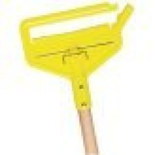 Rubbermaid® Commercial - Invader® Side Gate Wet Mop Handle, Large Yellow Plastic Head, Hardwood Handle, 1" Head Band, 60" Length (Pack of 1)