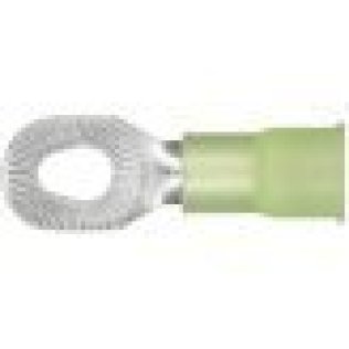 Visa Crimp™ - Ring Tongue Terminal, Standard, Nylon Insulated, 12 to 10 AWG, 6 to 8/10 Stud Size, Yellow (Pack of 100)