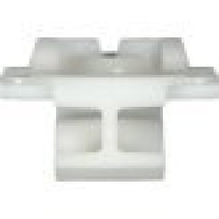Rocker Moulding Clip, 28mm Width, 43mm Length, 27mm Overall Height, White Nylon (Pack of 15)