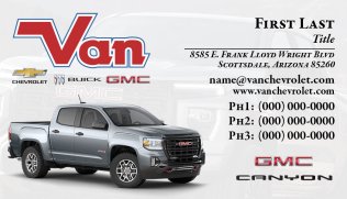 Van Chevrolet Business Card Canyon