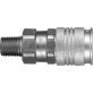 Universal Air Coupler, 125PSI, Male NPTF, 1/4" Body Size, 3/8-18 Thread Size (Pack of 1)