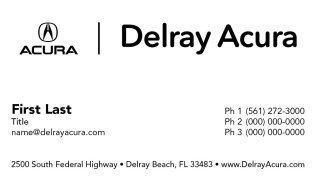 Delray Acura Business Card