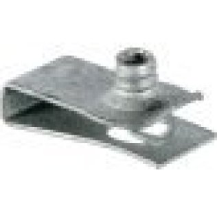 Extruded U-Nut with Locking Thread for GM, Zinc Organic, M4.2-1.41 (#8) Screw Size, 0.65-3.8mm Panel Range (Pack of 25)