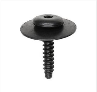 Fender Apron Torx® Drive Tapping Screw with Sems® Washer, M4.2-1.41x20mm, 19.5mm Conical Washer Dia., T-15 Torx Drive; BR Point, Trivalent Black Zinc (Pack of 25)