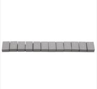 Low Profile Steel Adhesive Wheel Weight, Powder Coated, 1/2oz Segments, 12 Segments/Strip, 6oz Total Strip Weight, Gray (Pack of 28)