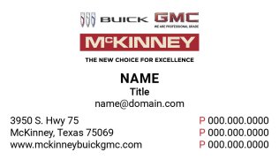 McKinney Buick/GMC Business Cards