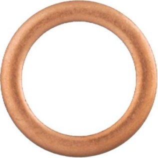 Copper Drain Plug Gasket, 9/16" ID, 0.0937" Thickness (Pack of 10)