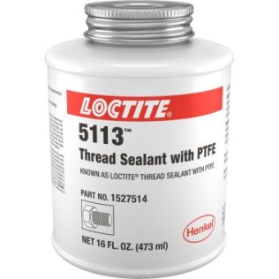 Loctite® - 5113™ Thread Sealant with PTFE, White, Paste Form, 1Pt Brush Top Can (Pack of 1)