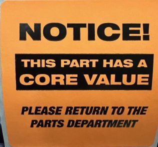 "CORE VALUE" Stickers - 500 Roll