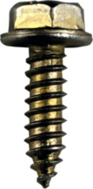 License Plate Screw, M6, x 20mm, Steel, Phillips (100 per pack)