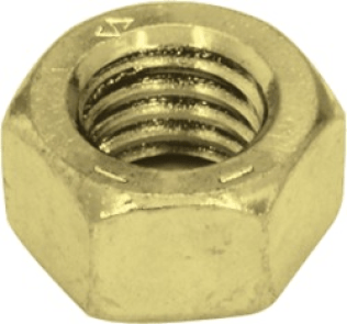 Hex Nut Grade 8 Yellow Zinc Finish Steel 3/4-10 (25 per pack)