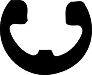 Retaining Ring External E Type Extra Grip Black Phosphate Finish Steel 3/8 Shaft Diameter (50 per pack)