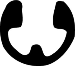 Retaining Ring External E Type Black Phosphate Finish Steel 3/16 Shaft Diameter (50 per pack)