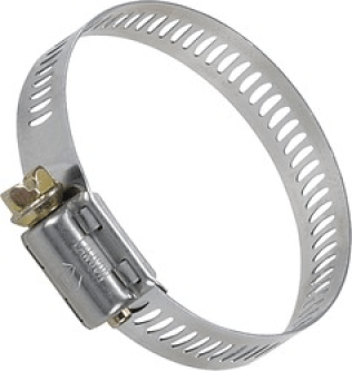 Stainless Steel Hose Clamps 301 Stainless Steel with case hardened carbon steel hex head screw Size # 32 1-9/16-2-1/2 1/2" (Pack of 10)