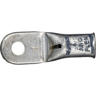 Battery Cable Lugs-4 Gauge, Dual-Lok, Gray, 1/4" Stud Size (Pack of 20)