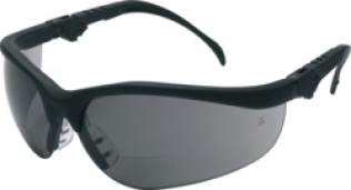 Crews - Klondike Magnifier Safety Glasses 1.5 Diopter Strength Black Frame Clear Lens (Pack of 1)