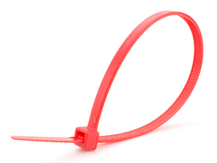 Red Cable Ties Color-Coded, 8 " Length (Pack of 50)