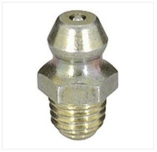 Ball Check Grease Fitting, Self-Tapping Tapered Thread, Straight, Hardened Steel, 1/4-28, 17/32" Length (Pack of 25)