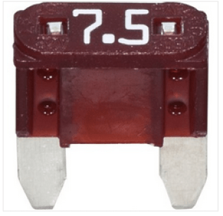 MINI Fuse, 7.5 Amps, 32 Volts DC, Brown (Pack of 5)