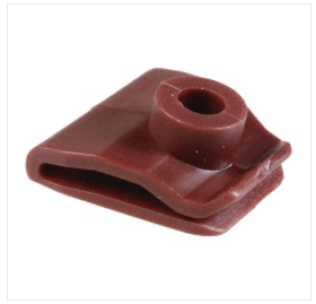 Left and Right Front Bumper/Bumper Stay U-Nut for Toyota/Lexus, Nylon, Maroon, M6 Screw Size, Up to 2mm Panel Range (Pack of 15)
