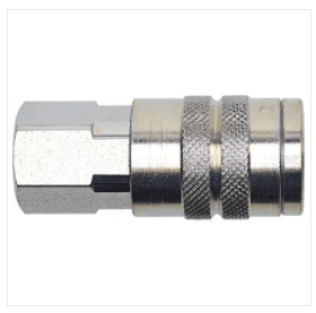 Heavy-Duty Quick Disconnect Coupler, Steel, Standard Industrial, Female NPTF, 1/2" Body Size, 3/8-14" Thread Size (Pack of 1)