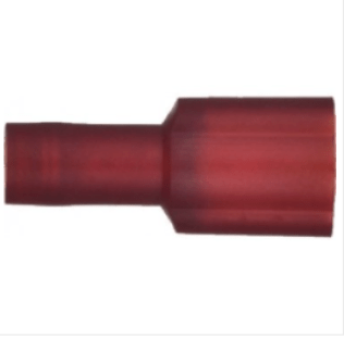 Electro-Lok - Female Quick Slide Terminal, Fully Insulated, 22 to 18 AWG, 1/4" Tab Width, Red (Pack of 25)
