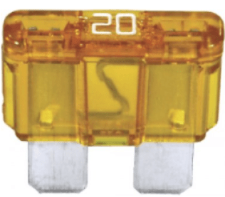 ATO/ATC Fuse with Element Indicator, 20 Amps, Yellow (Pack of 5)