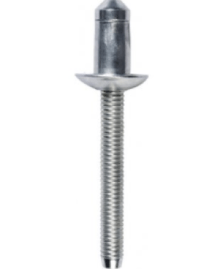 Specialty Rivet for Ford F-150 Trucks, Aluminum/Steel, 1/4" Diameter, 1/2" Flange Diameter, 0.06-0.138" Grip Range (Pack of 10)