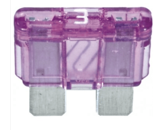 ATO/ATC Fuse with Element Indicator, 3 Amps, Violet (Pack of 5)