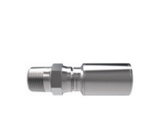 Eaton® - Z Series Hydraulic Crimp-On Hose End, Straight, Carbon Steel, Male Swivel Pipe NPTF, 1/4 (-4) x 1/4-18 (-4) (Pack of 5)