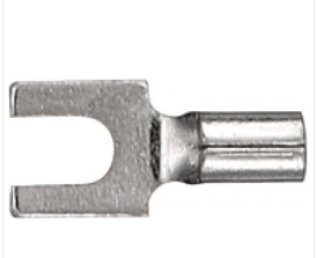 Block Spade Terminal, Heavy Duty, Non Insulated, 16 to 14 AWG, #4 to 6 Stud Size (Pack of 100)