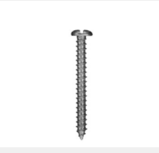 Sheet Metal Screw, Slotted Pan Head, Steel, Zinc Finish, #10 x 1-3/4" (Pack of 50)