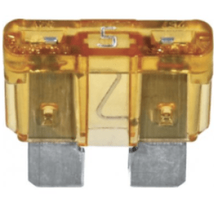 ATO/ATC Fuse with Element Indicator, 5 Amps, Tan (Pack of 5)