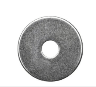 Standard Fender Washer, Steel, Zinc Finish, 0.25" ID, 2" OD, 0.06" Thickness (Pack of 100)