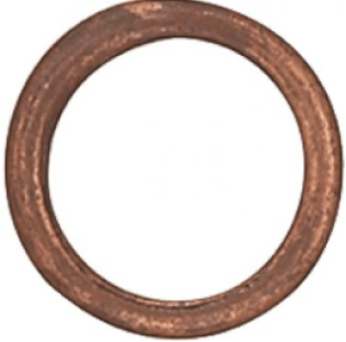 Copper Crushable Drain Plug Gasket, M12.4 ID x M17.5 OD, 2.2mm Thickness (Pack of 10)