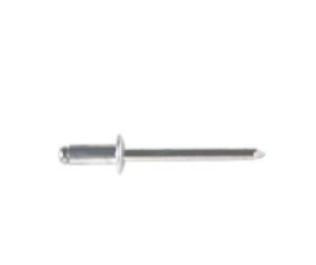 Open End Rivet, Dome Head, Aluminum, 3/16" Diameter, 0.501 to 0.625" Grip Range, 0.825" Body Length (Pack of 100)