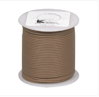 Cross Linked Primary Wire RI, Polyethylene, 22 AWG, Brown, 100' Length, Multi-Strand Copper Wire, SAE J1128 SXL, GXL, TXL Cable (Pack of 1)