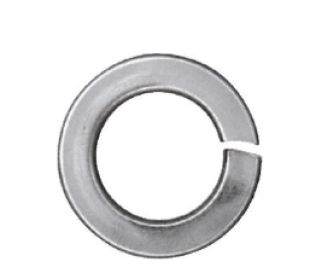 Split Lock Washer, Non-Magnetic, 316 Stainless Steel, Plain Finish, 1/4" (Pack of 50)