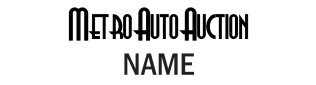 Metro Auto Auction Dallas Name Badge White and Black