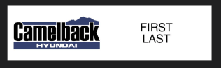 Camelback Hyundai Name Badge